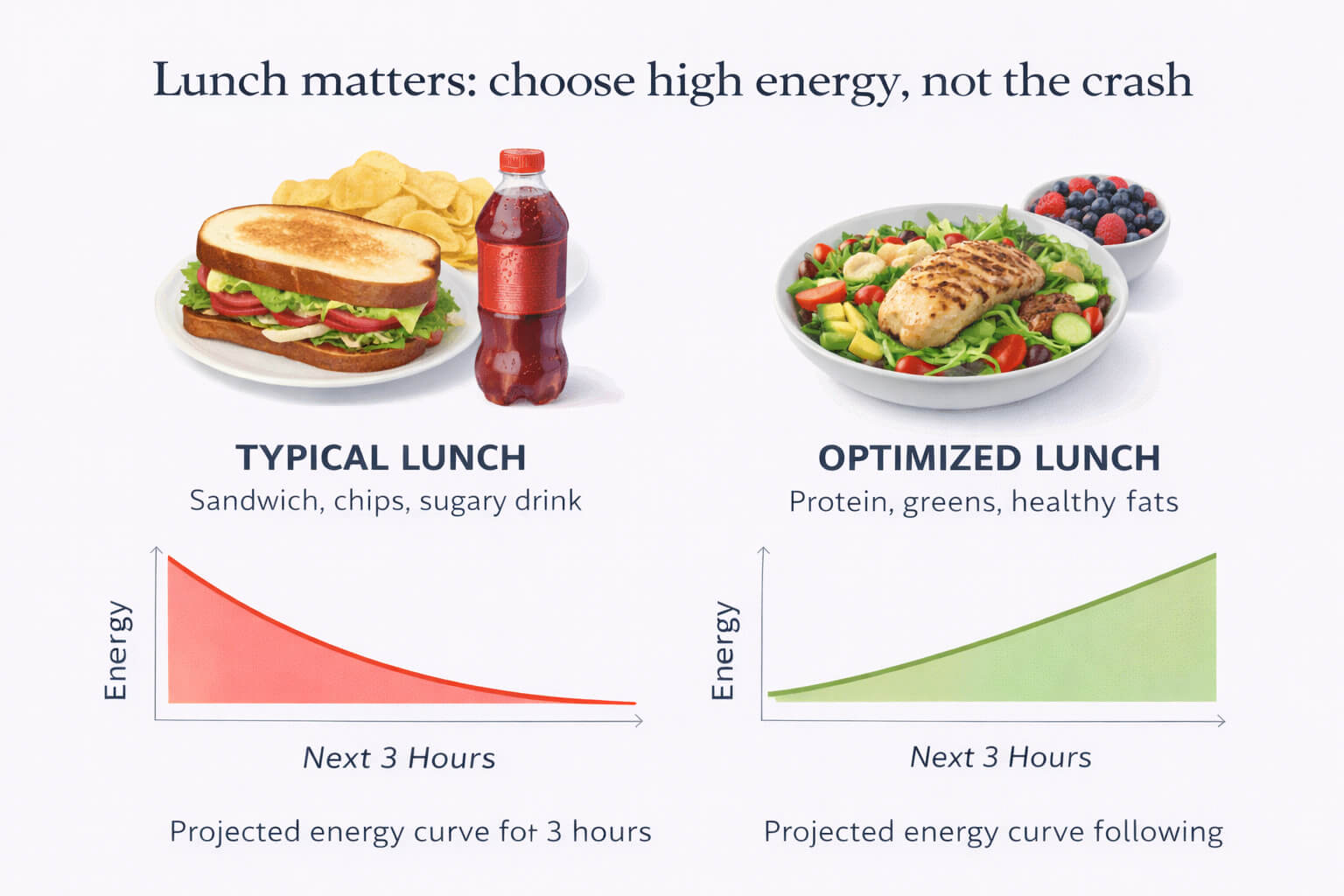 Comparison of high-glycemic and low-glycemic meal energy curves for afternoon cognitive performance