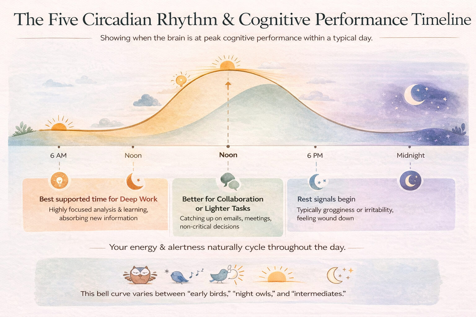 circadian rhythm and cognitive performance timeline