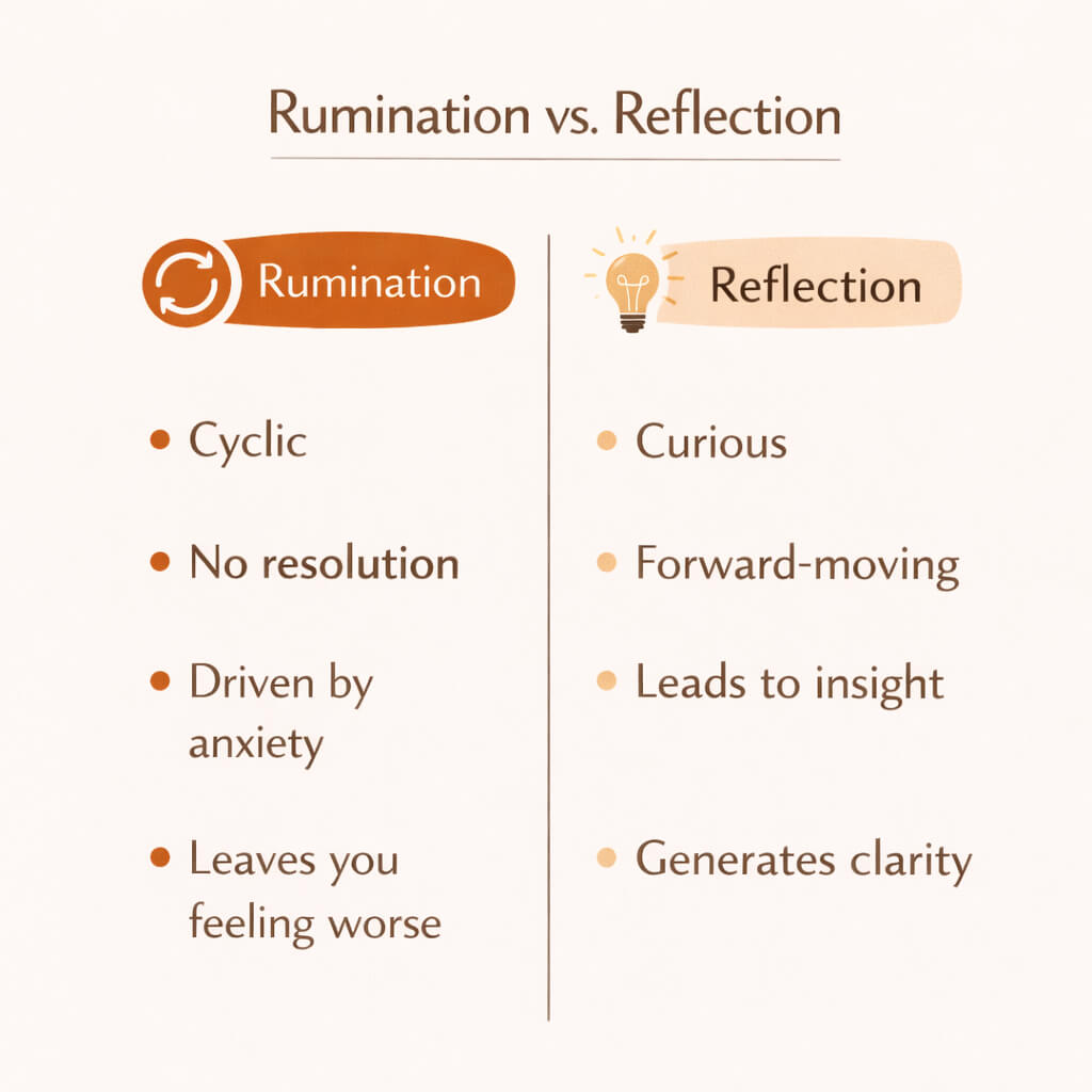 rumination vs reflection comparison