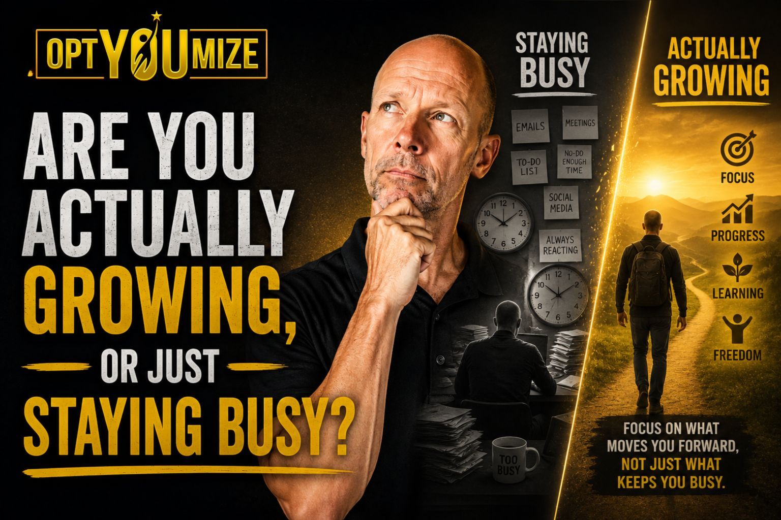are you actually growing or staying busy